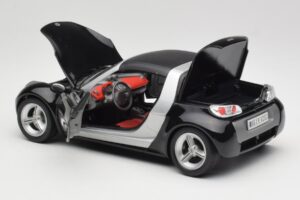 Smart Roadster ブラック Bburago 1:18 34099-M1 メタル - 画像 5/8