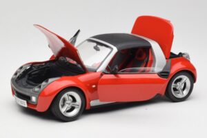 Smart ロードスター レッド Bburago 1:18 34099 メタル - 画像 2/8