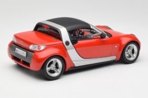 Smart ロードスター レッド Bburago 1:18 34099 メタル - 画像 3/8