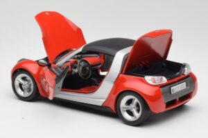 Smart ロードスター レッド Bburago 1:18 34099 メタル - 画像 5/8