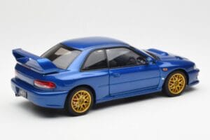 Subaru Impreza 22B Upgraded Version ブルー ゴールドホイール付き AUTOart 1:18 78602 メタル - 画像 3/8
