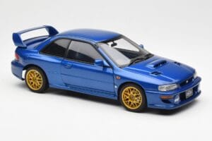 Subaru Impreza 22B Upgraded Version ブルー ゴールドホイール付き AUTOart 1:18 78602 メタル - 画像 6/8