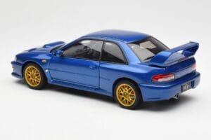Subaru Impreza 22B Upgraded Version ブルー ゴールドホイール付き AUTOart 1:18 78602 メタル - 画像 7/8
