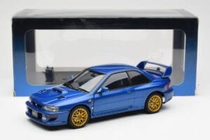 Subaru Impreza 22B Upgraded Version ブルー ゴールドホイール付き AUTOart 1:18 78602 メタル - 画像 8/8