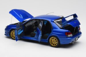 Subaru Impreza WRX STI GD ブルー AUTOart 1:18 78681 メタル - 画像 5/8