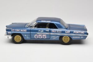 Pontiac Catalina Super Duty Super Stock #655 ブルー 1962 Auto World 1:18 AW201/06 メタル - 画像 4/8