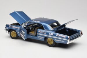 Pontiac Catalina Super Duty Super Stock #655 ブルー 1962 Auto World 1:18 AW201/06 メタル - 画像 5/8