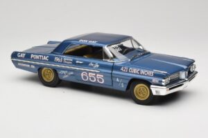 Pontiac Catalina Super Duty Super Stock #655 ブルー 1962 Auto World 1:18 AW201/06 メタル - 画像 6/8