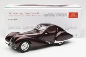 Talbot-Lago T150 C-SS Figoni & Falaschi Teardrop ダークボルドーメタリック CMC 1:18 M-179 メタル - 画像 2/6