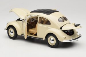 Volkswagen Beetle Type 1 Classic ホワイト Welly 1:18 18040W メタル - 画像 5/8