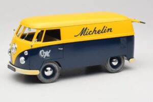 Volkswagen T1 Combi Michelin ブラック & イエロー Solido 1:18 9406 メタル - 画像 2/8