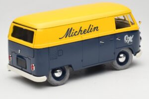 Volkswagen T1 Combi Michelin ブラック & イエロー Solido 1:18 9406 メタル - 画像 3/8