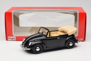 Volkswagen ビートル カブリオレ ブラック Maisto 1:18 37800-M6 メタル - 画像 8/8