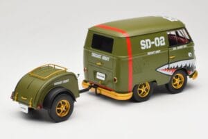 Volkswagen Kool Kombi Army Fighter Green Solido 1:18 S1810901 メタル - 画像 3/8