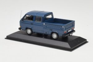 Volkswagen T3 ダブルキャブ フラットベッド ブルー Minichamps 1:43 400055260 メタル - 画像 2/4