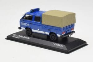 Volkswagen T3 ダブルキャブ フラットベッド THW Hannover Minichamps 1:43 400055290 メタル - 画像 3/4
