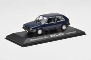 Volkswagen Golf Mk2 ブルー 展示会サンプル Minichamps 1:43 GOLFHANDMUSTER メタル - 画像 2/4