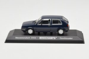 Volkswagen Golf Mk2 ブルー 展示会サンプル Minichamps 1:43 GOLFHANDMUSTER メタル