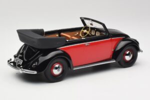 Volkswagen Beetle コンバーチブル ブラック & レッド Minichamps 1:18 107054132 レジン - 画像 2/6