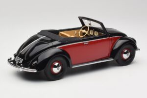 Volkswagen Beetle Hebmuller コンバーチブル ブラック & レッド Minichamps 1:18 107054230 レジン - 画像 2/6