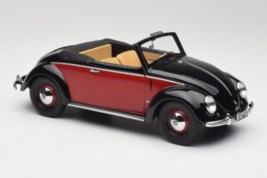 Volkswagen Beetle Hebmuller コンバーチブル ブラック & レッド Minichamps 1:18 107054230 レジン - 画像 4/6