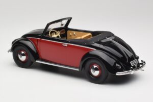 Volkswagen Beetle Hebmuller コンバーチブル ブラック & レッド Minichamps 1:18 107054230 レジン - 画像 5/6