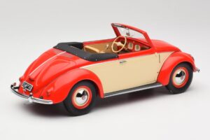 Volkswagen Beetle Hebmuller コンバーチブル レッド & クリーム Minichamps 1:18 107054231 レジン - 画像 2/6
