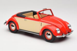 Volkswagen Beetle Hebmuller コンバーチブル レッド & クリーム Minichamps 1:18 107054231 レジン - 画像 4/6