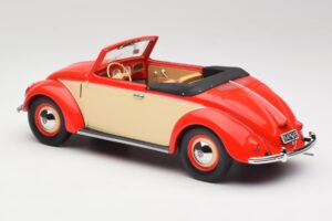Volkswagen Beetle Hebmuller コンバーチブル レッド & クリーム Minichamps 1:18 107054231 レジン - 画像 5/6