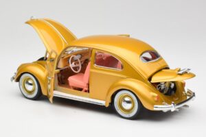 Volkswagen Beetle ゴールド Bburago 1:18 3361 メタル - 画像 5/8