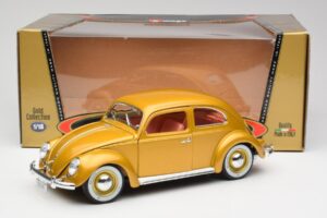 Volkswagen Beetle ゴールド Bburago 1:18 3361 メタル - 画像 8/8