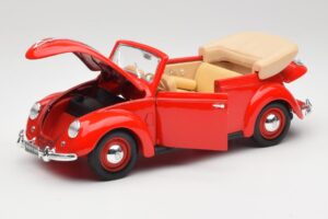 Volkswagen カブリオレ ルビーレッド Maisto 1:18 32826 メタル - 画像 2/8