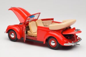 Volkswagen カブリオレ ルビーレッド Maisto 1:18 32826 メタル - 画像 5/8