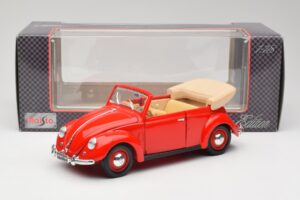 Volkswagen カブリオレ ルビーレッド Maisto 1:18 32826 メタル - 画像 8/8