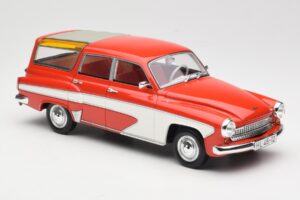 Wartburg 311 Camping Deluxe レッド ホワイト BoS Models 1:18 BOS037 レジン - 画像 4/6