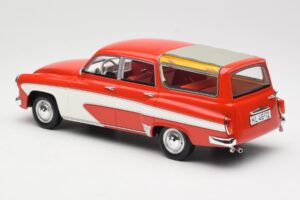 Wartburg 311 Camping Deluxe レッド ホワイト BoS Models 1:18 BOS037 レジン - 画像 5/6