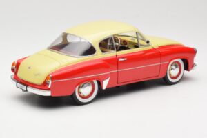 Wartburg 311 クーペ レッド & ベージュ Revell 1:18 8418 メタル - 画像 3/8