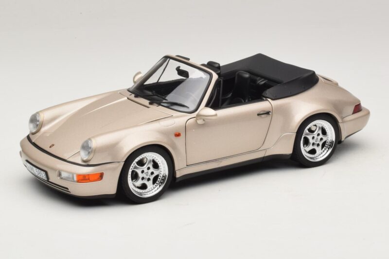 Porsche 911 964 Turbo Look カブリオレ Zermatt Silver Norev 1:18 187140 メタル