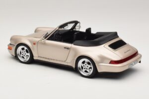 Porsche 911 964 Turbo Look カブリオレ Zermatt Silver Norev 1:18 187140 メタル - 画像 7/8