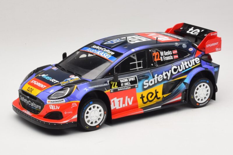 Ford Puma Rally1 #22 M. Sesks / R. Francis Rally Sweden 2025 IXO 1:18 18RMC240 メタル