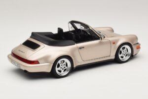 Porsche 911 964 Turbo Look カブリオレ Zermatt Silver Norev 1:18 187140 メタル - 画像 3/8