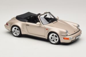 Porsche 911 964 Turbo Look カブリオレ Zermatt Silver Norev 1:18 187140 メタル - 画像 6/8