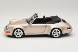 Porsche 911 964 Turbo Look カブリオレ Zermatt Silver Norev 1:18 187140 メタル - 画像 4/8
