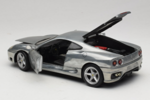 Ferrari 360 Modena クロームシルバー Hot Wheels 1:18 27774 メタル - 画像 5/8