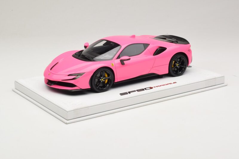 Ferrari SF90 Pack Fiorano グロス Qatar Pink BBR 1:18 RACELINE137 レジン