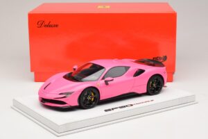 Ferrari SF90 Pack Fiorano グロス Qatar Pink BBR 1:18 RACELINE137 レジン - 画像 7/7