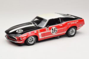 Ford Mustang Boss 302 #16 Bud Moore Engineering G. Follmer Trans-Am 1969 OEM 1:18 FORD006 メタル