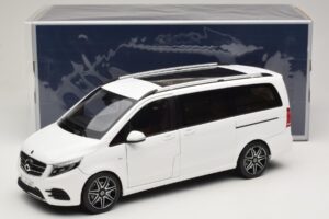 Mercedes V-Class W447 AMG Line ホワイト Norev 1:18 183876 メタル - 画像 8/8