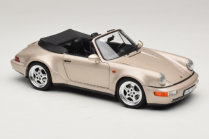 Porsche 911 964 Turbo Look カブリオレ Zermatt Silver Norev 1:18 187140 メタル - 画像 6/8