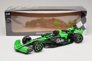 Stake Kick Sauber C44 G. Zhou Emilia Romagna GP 2024 Minichamps 1:18 117240124 レジン - 画像 7/7